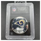 2015 St. Louis Rams NFL Authenticated Silver Dollr