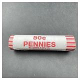 50ï¿½ Wheat Cent Roll (Mixed Date)