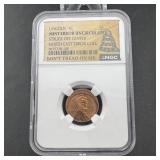 1999 Lincoln Cent Struck Off Center Mint Error NGC
