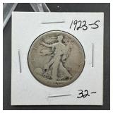 1923-S Walking Liberty Silver Half Dollar