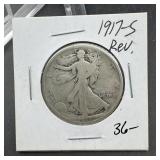 1917-S Walking Liberty Silver Half Dollar (Reverse