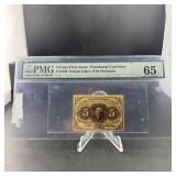 PMG 5 Cent First Issue Fractional Currency Fr#1230