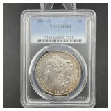 1885-CC Morgan Silver Dollar PCGS MS64