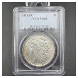 1882-CC Morgan Silver Dollar PCGS MS64