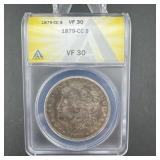 1879-CC Morgan Silver Dollar ANACS VF30 Key Date L