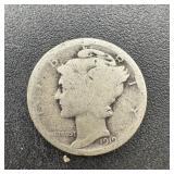 1920 Mercury Silver Dime
