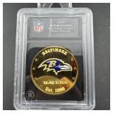 2016 Baltimore Ravens Nfl Authenticated Gold Dolla