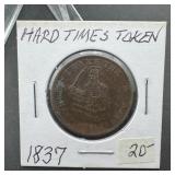 1837 Hard Times Token