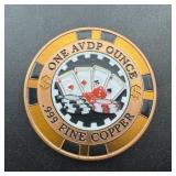 1 Oz. Copper Round, see photo for design