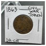 1863 Civil War Token