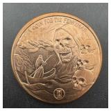 1 Oz. Copper Round, see photo for design
