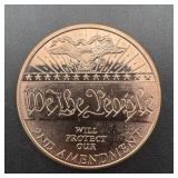1 Oz. Copper Round, see photo for design