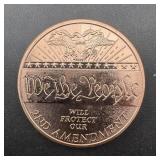 1 Oz. Copper Round, see photo for design
