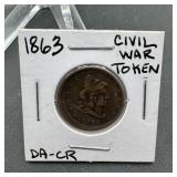 1863 Civil War Token