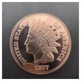 1 Oz. Copper Round, see photo for design