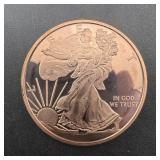 1 Oz. Copper Round, see photo for design