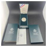 1990 Eisenhower Centennial Silver Dollar in Case