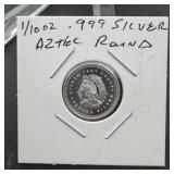1/10 oz .999 Silver Aztec Round
