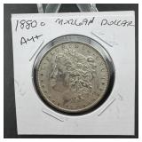 1880-O Morgan Silver Dollar AU+