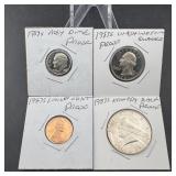 1987 4-Coin Proof Lot