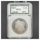 1880-S Morgan Silver Dollar ANI MS67 PL