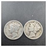 (5) Mercury Silver Dimes