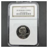1999-p Susan B. Anthony Dollar Ngc Pf70 Ultra Came