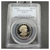 1981-s Susan B. Anthony Proof Dollar Pcgs Pr69dcam