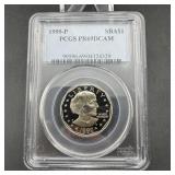 1999-p Susan B. Anthony Dollar Pcgs Pr69dcam