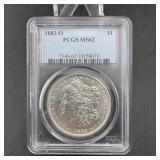 1883-O Morgan Silver Dollar PCGS MS62