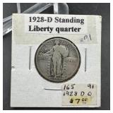 1928-D Standing Liberty Silver Quarter