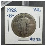 1928-S Standing Liberty Silver Quarter