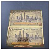 (2) 2025 Dallas Fort Worth Goldback 1 Gold Notes