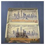 (2) 2025 Dallas Fort Worth Goldback 1 Gold Notes
