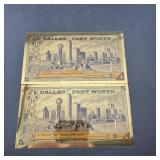 (2) 2025 Oklahoma Goldback One Half Gold Notes