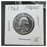 1963 Washington Silver Quarter - Higher Grade