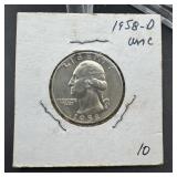 1958 Washington Silver Quarter - Higher Grade