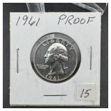 1961 Washington Silver Quarter - Higher Grade