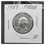 1959 Silver Washignton Quater, Higher Grade