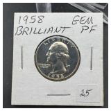 1958 Washington Silver Quarter - Higher Grade