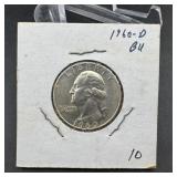 1960-d Silver Washington Quarter, Higher Grade