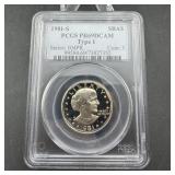 1981-s Susan B. Anthony Proof Dollar Pcgs Pr69dcam
