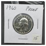 1960 Silver Washington Quarter, Higher Grade
