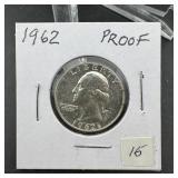 1962 Washington Silver Quarter - Higher Grade