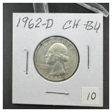 1962-d Washington Silver Quarter - Higher Grade