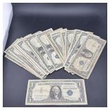 (25) 1957 $1 Silver Certificate Notes Mixed