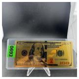 $100 Franklin Gold Foil Note