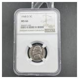 1948-D Jefferson Nickel NGC MS66