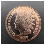 1 Oz. Copper Round, see photo for design