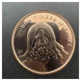 1 Oz. Copper Round, see photo for design